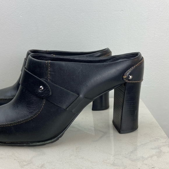 Cole Haan Sabrena Leather Heeled Slip On Clog - Picture 11 of 16